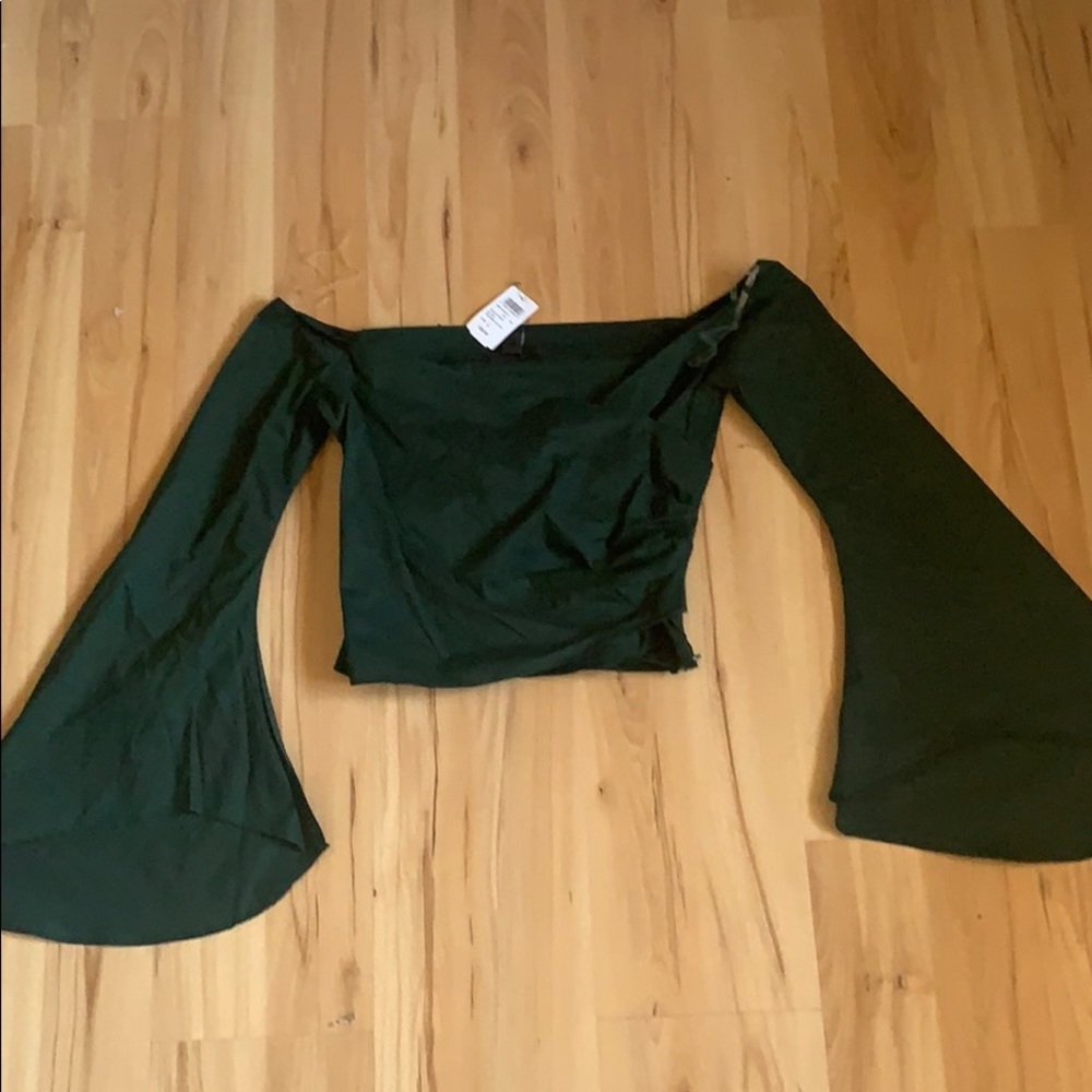 Long Sleeve Bell Crop Top
